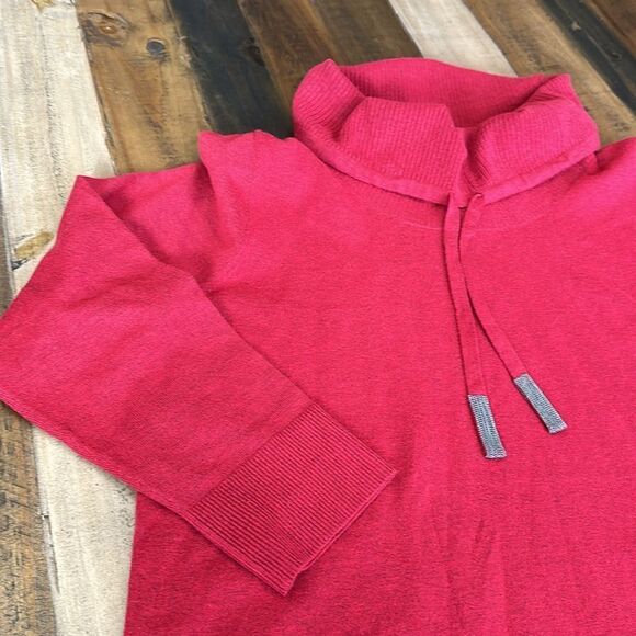 Chico’s Sz 3 Zenergy Luxe® Cashmere Blend Cowl Sweater - Picture 4 of 7